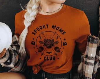 T-shirt club de maman effrayante, chemise d'Halloween, chemise de maman effrayante, chemise de maman gothique