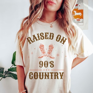 Criado en el country de los 90, camiseta de música country, camiseta para fanáticos de la música country, regalo para amantes de la música country, colores cómodos