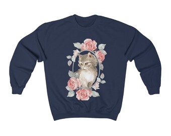 Vintage 90s Art Animal & Flower Hanes Tag Crewneck