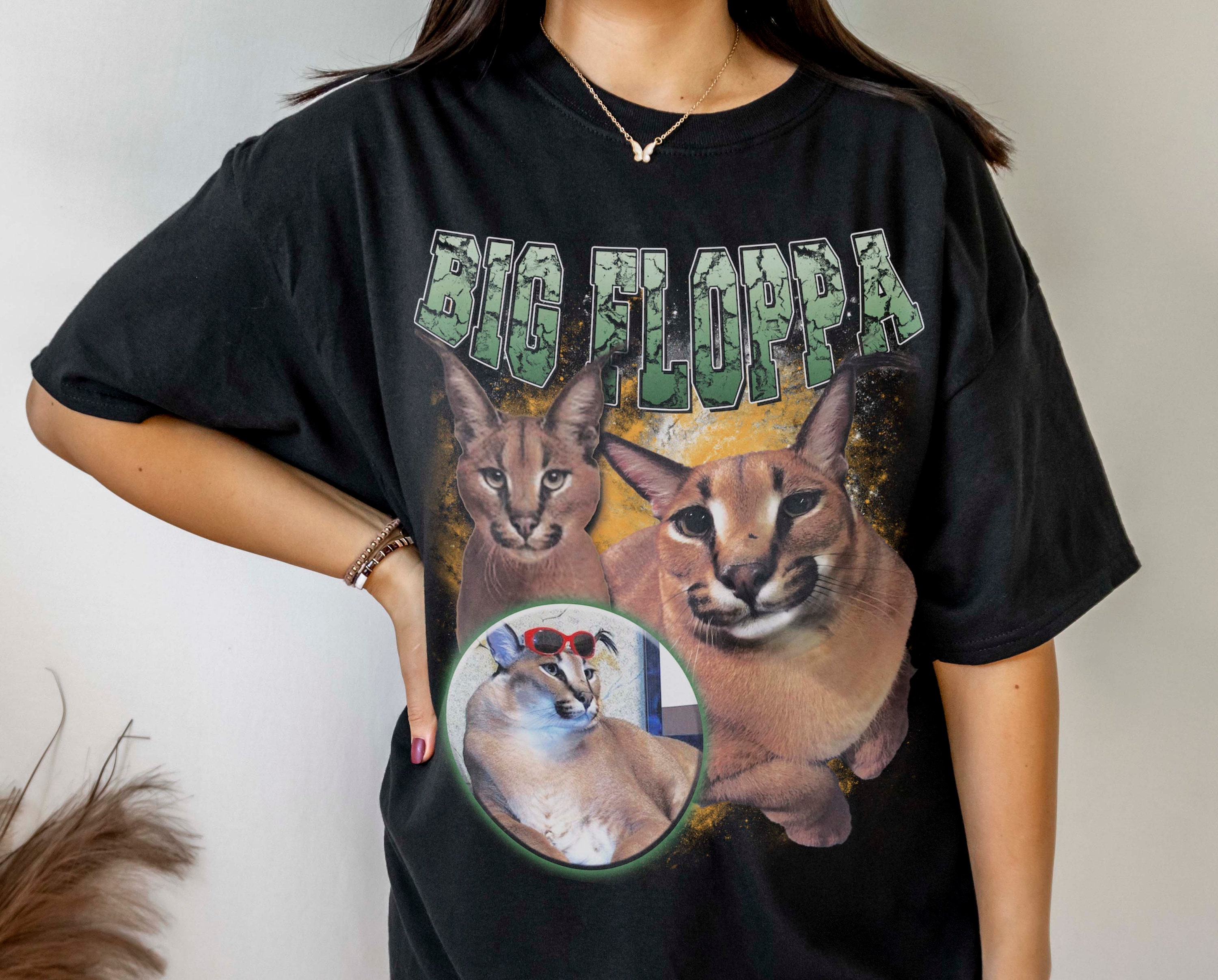 Big Floppa Meme Cute AKA Gregory funny ears T-Shirt in 2023