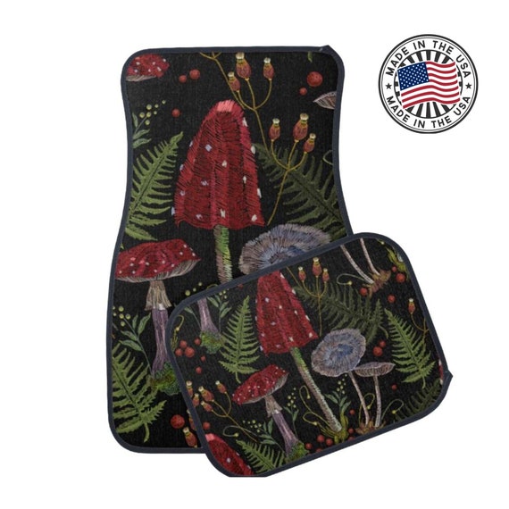 Cute Cottagecore Car Mats/Cottagecore Car Accessories/Mushroom Car Mat/Nature Lover Car Set