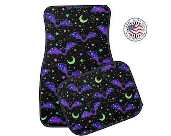 Colorful Bats Car Mat/Goth Car Accessories/Bat Car Mat/Pastel Goth Car Mat