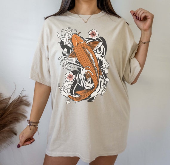 Koi Fish Oversized Tee | Etsy Australia