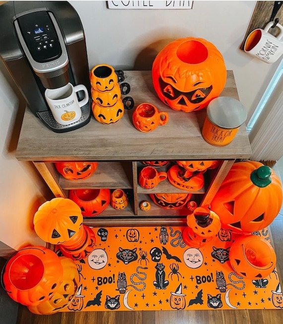 Vintage Halloween Kitchen Mat