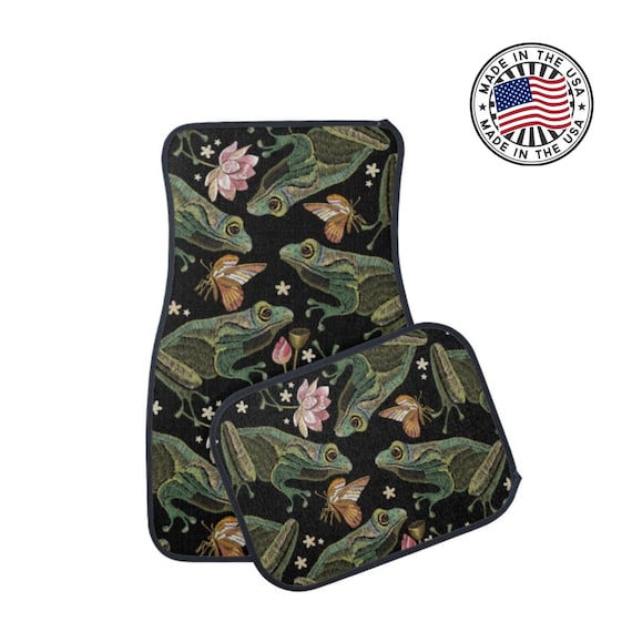 Cute Frog Print Car Mats/Goblincore Car Accessories/Mushroom Car Mat/Nature Lover Car Set