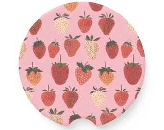 Strawberry Soapstone Car Coaster