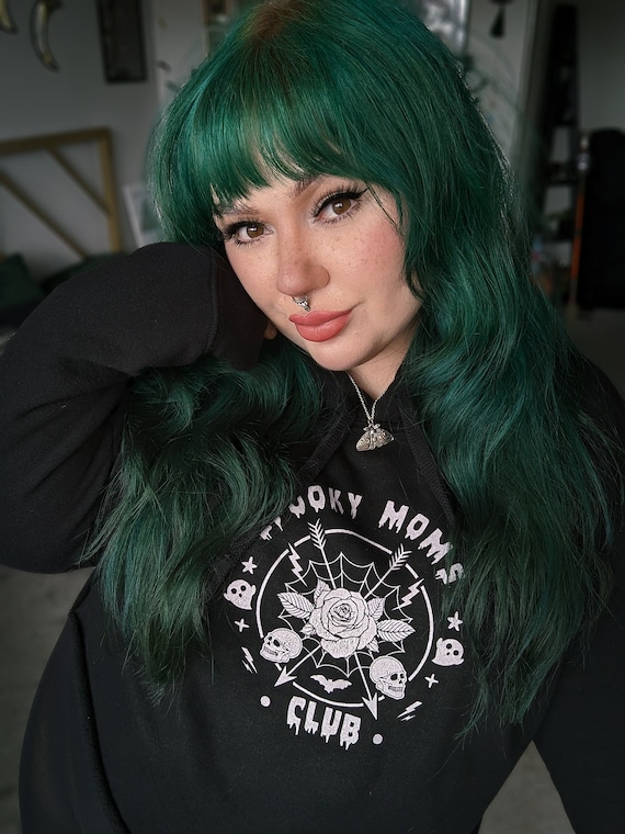 Spooky Moms Club Hoodie: Goth Halloween Mom Sweatshirt