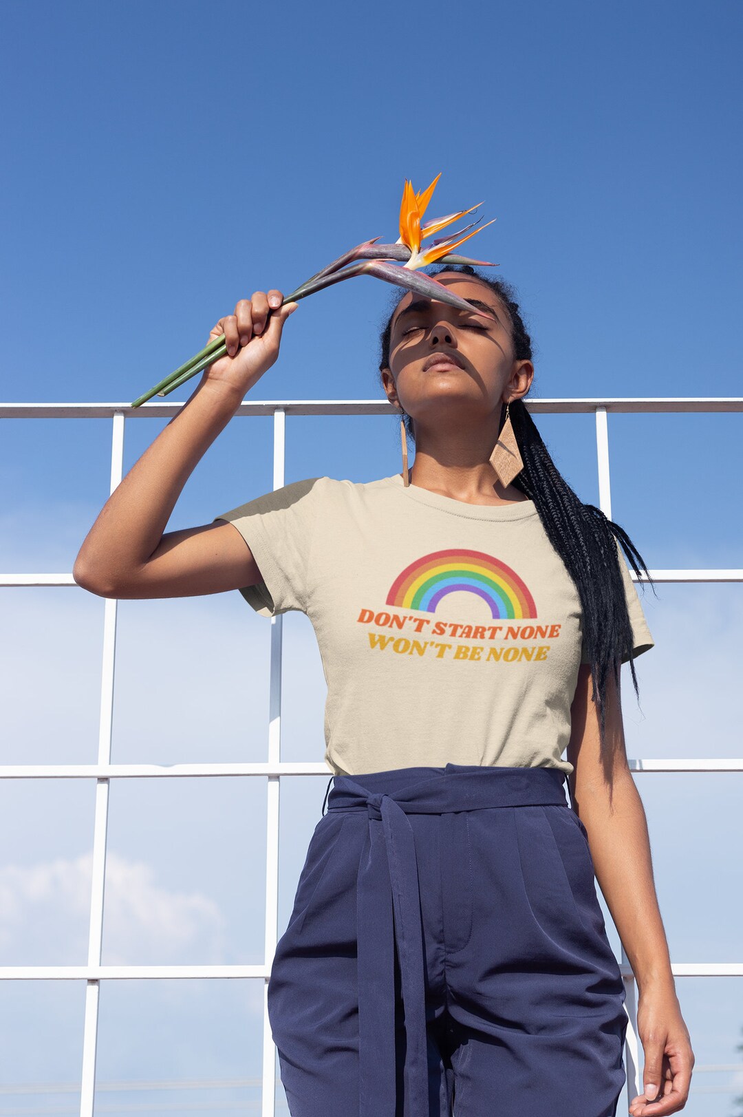 Don't Start None Won't Be None Rainbow Unisex Tee T Shirt Etsy