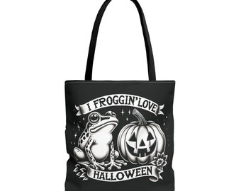 I Froggin' Love Halloween Tote