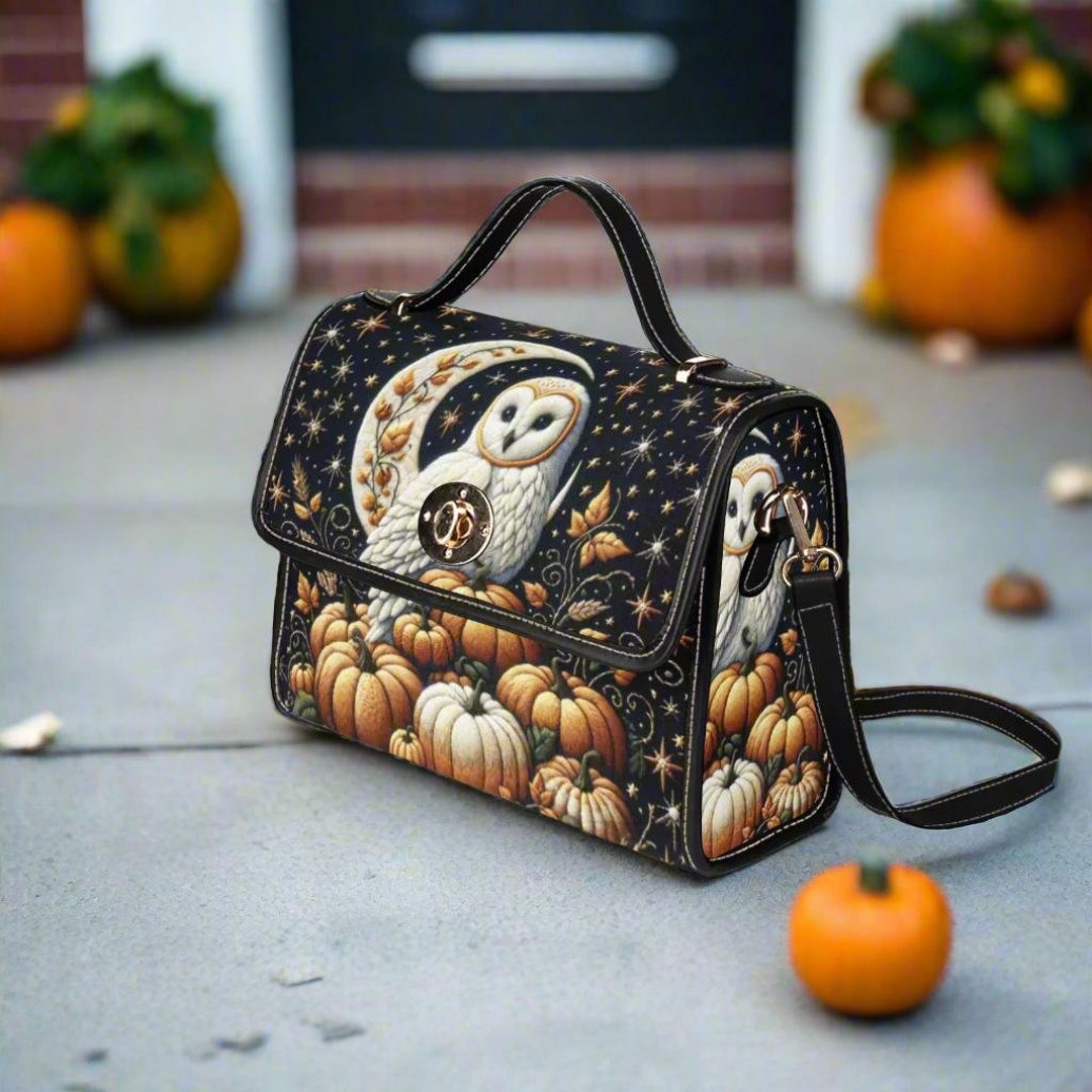 Snowy Owl Crossbody Bag,light Academia Bag,owl Purse, Owl Pumpkin