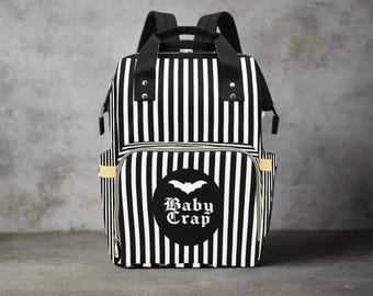 Baby Crap Backpack, Pastel Goth Diaper Bag,Halloween Backpack, Gift for Goth mom,Spooky Diaper Bag
