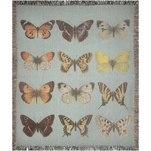 Butterfly Woven Cotton Throw Blanket