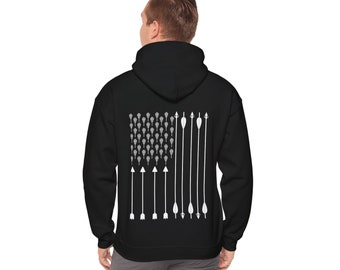 Archery Flag Hoodie, Gift for Archer, Archery Hoodie, Archery Apparel,