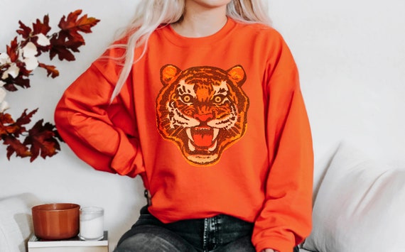 Vintage Sweater Unisex Sweater With Big Tiger Made in Japan 