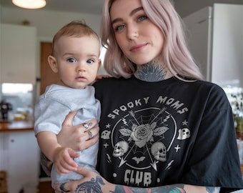 Spooky Moms Club Tee/Goth Mom Shirt/Mother's Day Gift for Goth Mom