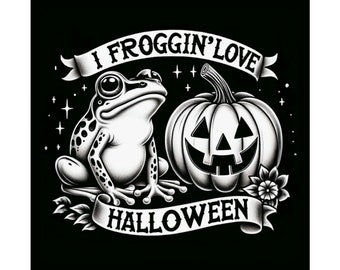 I Froggin' Love Halloween Matte Poster Print