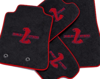 Custom Floor Mats for Shelby GT500, Luxury Car Mats, Personalized Mustang Interior Accessories, Premium Auto Mats