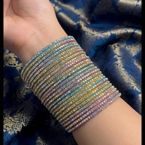 Handgemachte handgemachte Glas Multicolor Armreifen für jede Funktion Packung mit 22 Stück