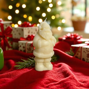 Santa Claus Candle, Christmas Hearth Scent, Soy Wax Candle