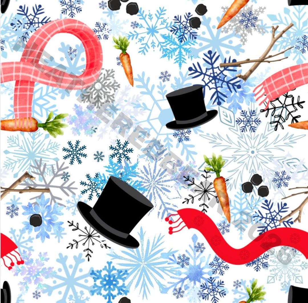 Snowman Repeating Pattern; Digital .PNG File - Etsy