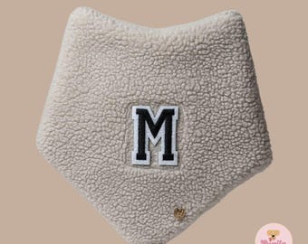 Personalized dog bandana / Dog bandana with letter / Puppy bandana / Collar / Bandana / Dog bandana / Fleece, Teddy Fleece