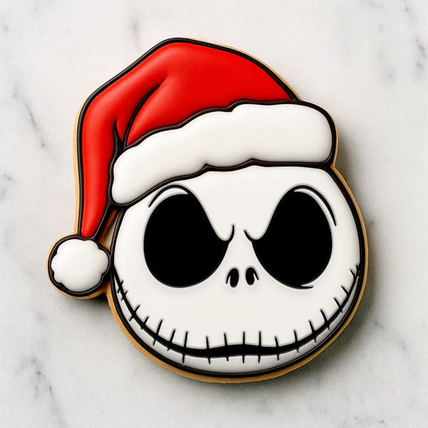 Skellington Santa Cookie Cutter | Spooky Christmas Cookie | Nightmare Holiday Cookie | Halloween Christmas Cutter