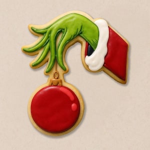 Grinch Hand Cookie Cutter – Steal Christmas Cookies in Style!