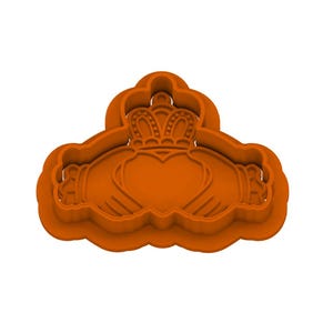STL Claddagh kakform - Utstansare och stämpel med knoppar - Digital kakform STL-fil – Inkluderade storlekar är 5 cm, 7,5 cm och 10 cm