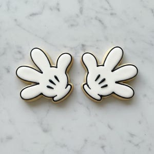 ネズミの手袋型クッキーカッター＆ステンシルセット｜漫画キャラクターをモチーフにしたクッキーカッター｜テーマパークの誕生日クッキー｜魔法のパーティー用クッキー