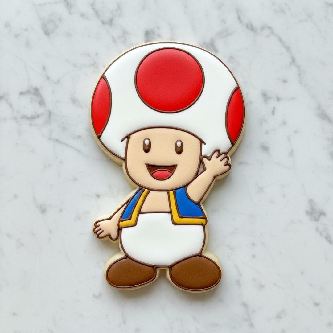 Toad Cookies Toad Inspired Character Cookie Cutter | Mushroom Helper Gamer Cookie ...