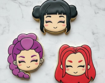 K-Pop Set Cookie Cutter | Kawaii Anime Girl Cookie Cutter | Cute Anime style Cookie Cutter Set | opinion of cutter, stamp, or stencil