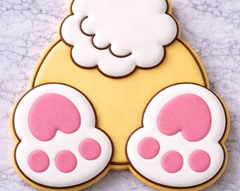 Bunny Butt Cookie Cutter | Easter Bunny Feet Cookie | Bunny Tail Cookie Cutter | Funny Easter Cookie | Spring Cookie Cutter