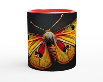Moth Coffee Mug - Mystical Insect Coffee Cup