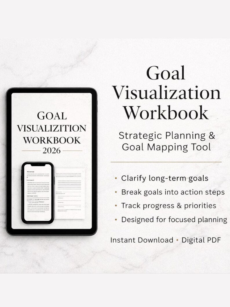 Goal Visualization Workbook 2026 | Vision Planner for Goal Setting ...