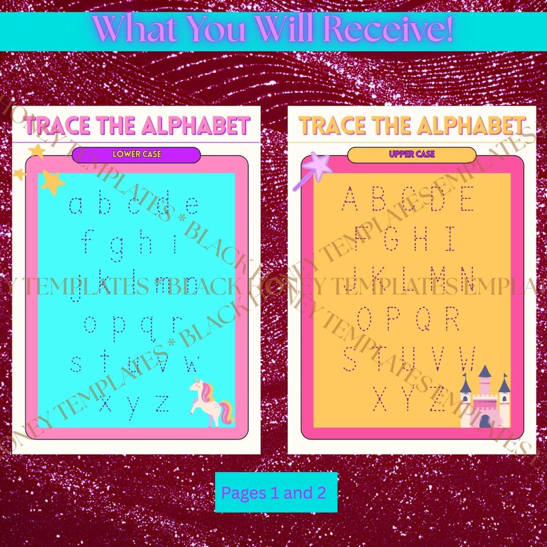 Princess Alphabet Tracing Worksheet, Handwriting Practice (PDF Download ...