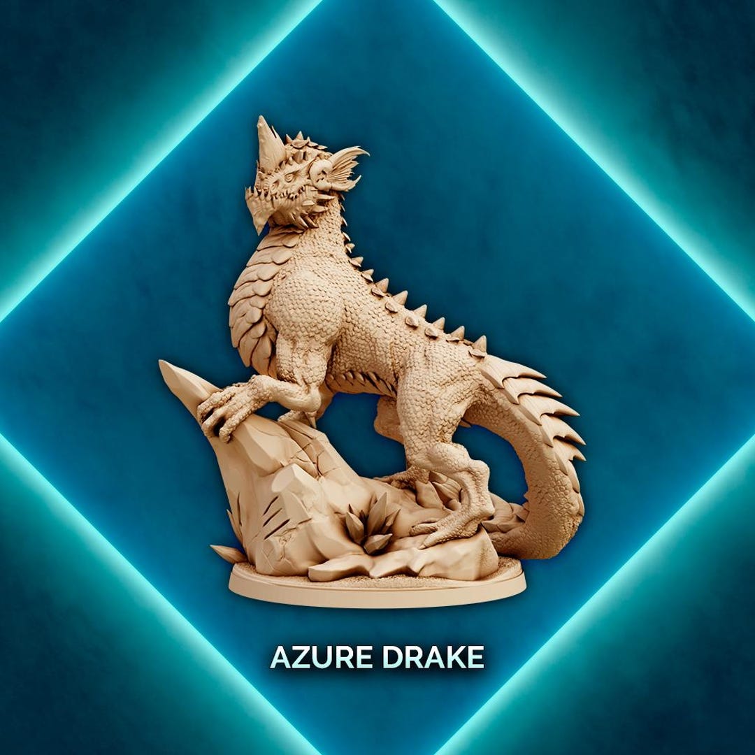 Azure Crystal Drake 50mmx77mm, Ice Cryatal Drake, Designed by ...