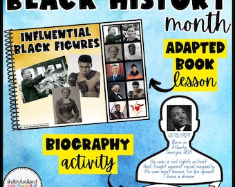Influential People in Black History Adapted Book + Biography Project - Equality