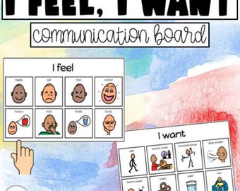 I Feel and I Need Communication Board - Emotional Regulation - Coping Strategies