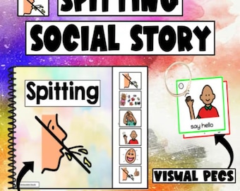 No Spitting Social Story - Spitting Adapted Book for Special Education