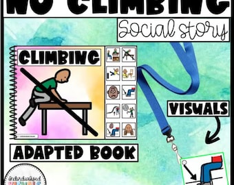 NO CLIMBING Social Story - Climbing Furniture Adapted Book for Spec Ed - PECs