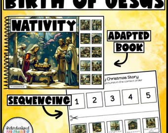 NATIVITY Story Adapted Book - Christmas Bible Story - Birth of Jesus Christ