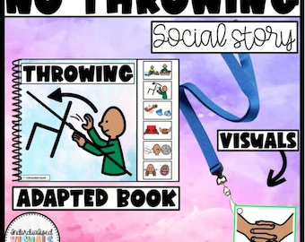 NO THROWING Social Story - Throwing Objects Adapted Book for Spec Ed - PECs