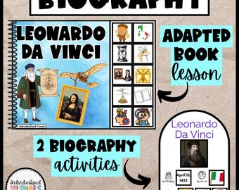 Leonardo da Vinci Adapted Book + Biography Project | Special Education | Primary