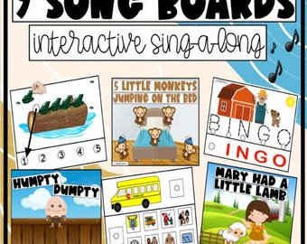 Circle Time Song Boards - 9 Interactive Visual Supports for Music Circle