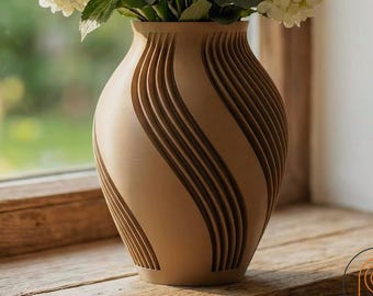 Flowra Vase – Modern Decorative Flower Vase | 3D Print STL | Elegant Home Decor