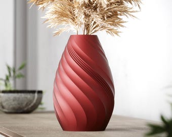 WaveLine Vase – Modern Decorative Flower Vase | 3D Printed STL files