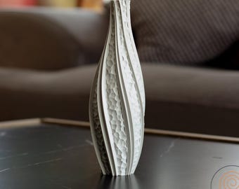 3D Printable  Spiral Carved Design Vase STL File | Printalys