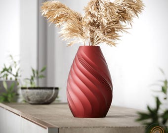 WaveLine Vase – Modern Decorative Flower Vase | 3D Printed STL files
