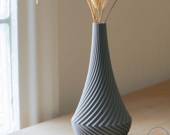 3D Printable Spiral Vase STL File – Modern Organic Design | Printalys Studio