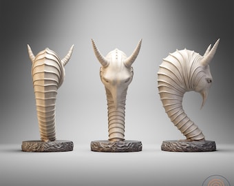 AUREX – Mythical Horned Creature Sculpture | Fantasy Figure | 3D Print STL
